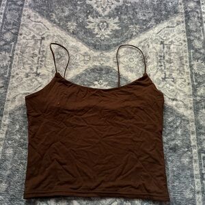 Pacsun cropped Brown Spaghetti Strap Top